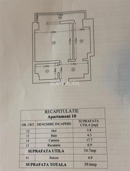 Apartament 1 Camera - Bloc Nou Intabulat - Tatarasi - 7