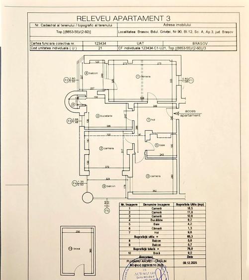 Zona Afi-Camera de comert apartament 3 camere etaj 1 - 4