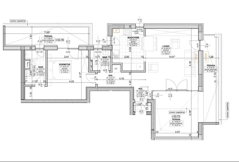 Exclusivitate Sedako-Penthouse-2 cam/63 mp+3 terase+parcare subterana/Armoniei - 11