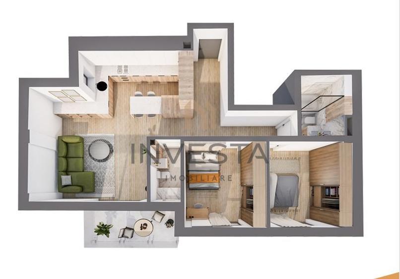 Apartament modern/Ansamblu rezidential NZEB/Zona centrala