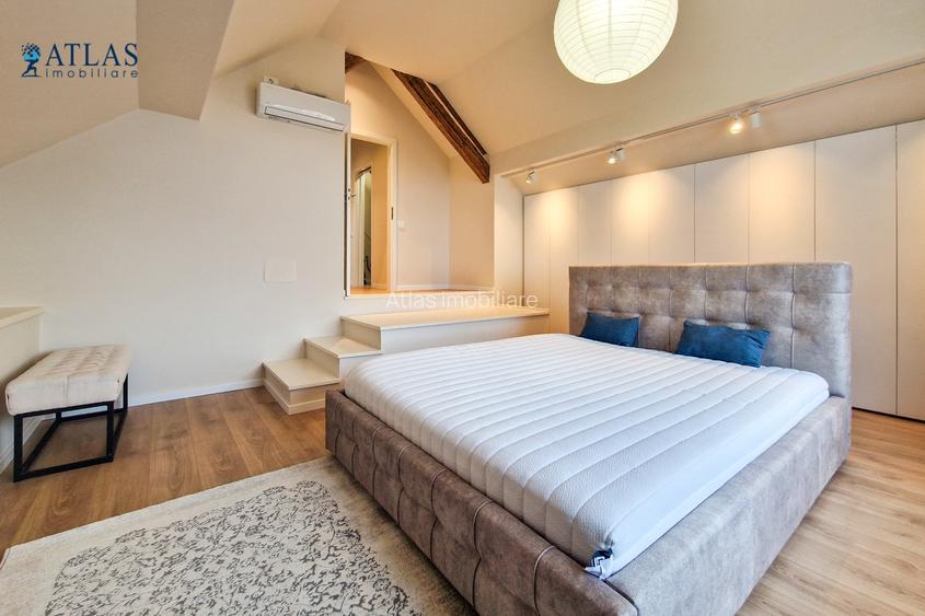 Nou amenajat, ultracentral, 100 mp., mansarda in vila, aer conditionat, parcare - 11