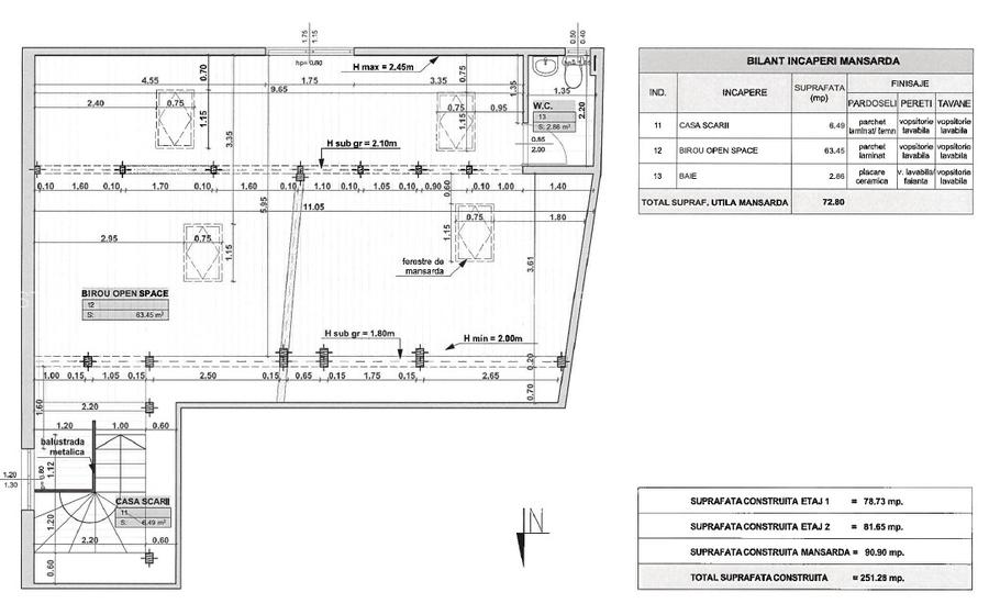 Piata Romana - Dorobanti Vila  P+1+M - SUP 240 mp - pret 2400 euro - 10