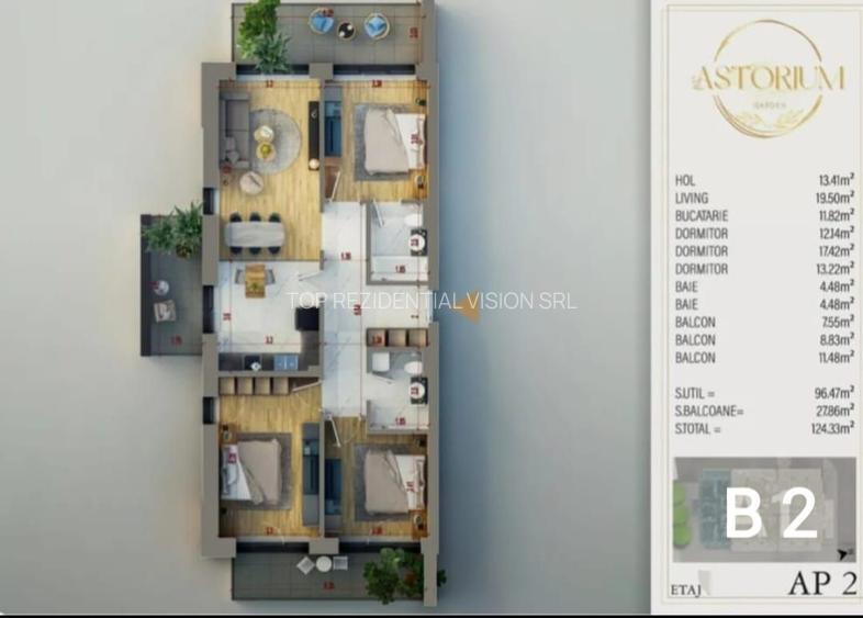 APARTAMENT 4 CAMERE_  ASTORIUM GARDEN _ COMPLEX CU PISCINA! - 4