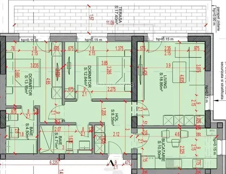 Apartament 3 Camere Decomandat spatios cu loc de parcare inclus - 9