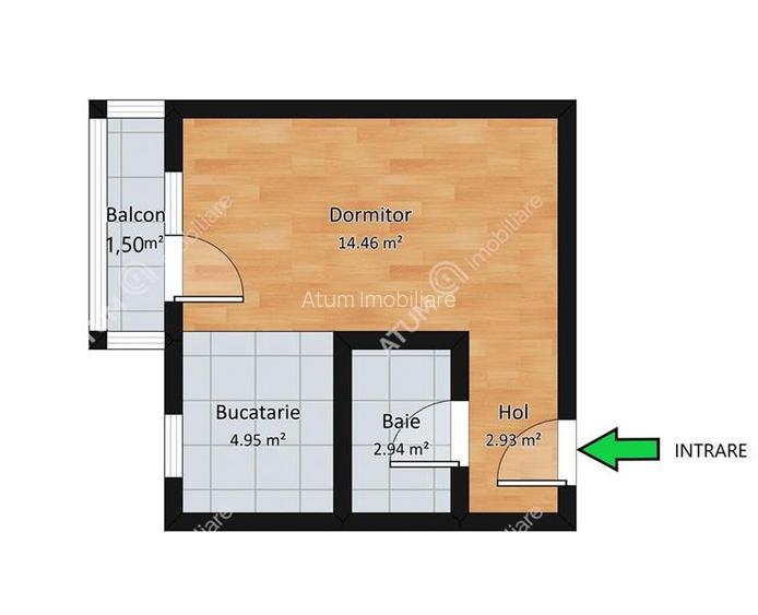 Garsoniera cu pivnita la etajul intermediar 2 zona Milea/OMV din Sibiu - 7