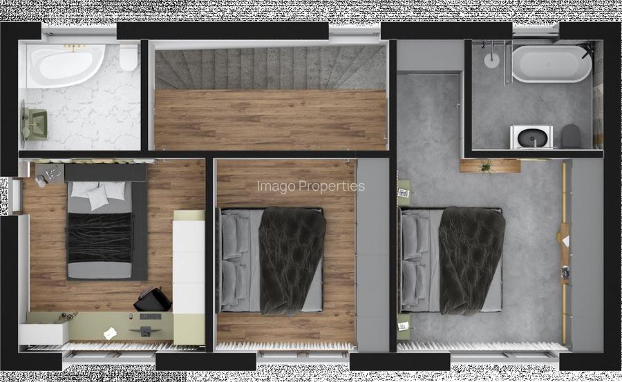 Ansamblul rezidential Frasinului, case la gri - 3