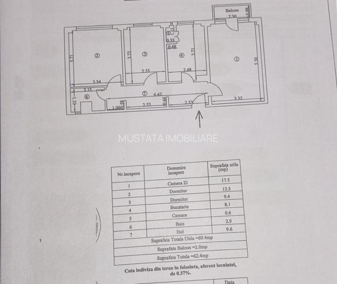 Apartament 3 camere confort 1 decomandat, etaj 7/10, Viziru 3. - 10