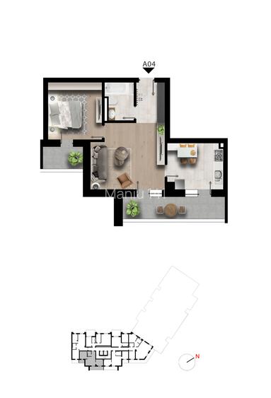 FAZA 5, bloc 6 Maniu 141 - Apartament 2 camere - 14