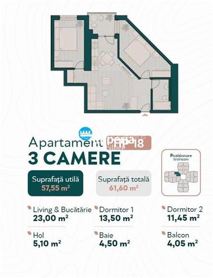 Apartamente noi, 3 camere, Proiect Deosebit! - 4