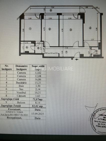 Vanzare apartament 3 camere ion Mihalache, piata 1 mai - 6