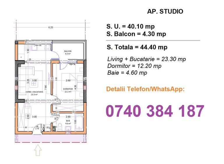 Studio 45mp ~ Bloc Nou, Zona linistita, Parc, Metrou M2 - 10