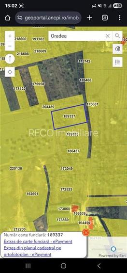 RECO Teren  intravilan- panorama asupra orasului -str. Caisilor - 16