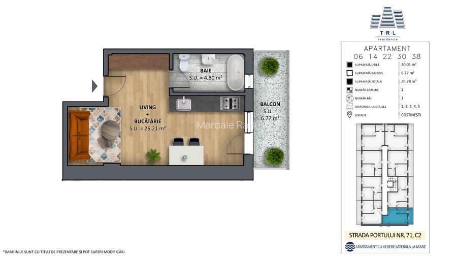 Apartamente/garsoniere de vanzare, prima linie la mare, Costinesti-Epava - 8