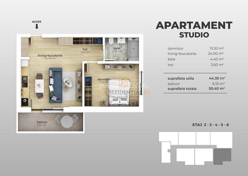 Apartament modern cu 2 camere si balcon, zona Bd Brancoveanu, Sect 4 - 1