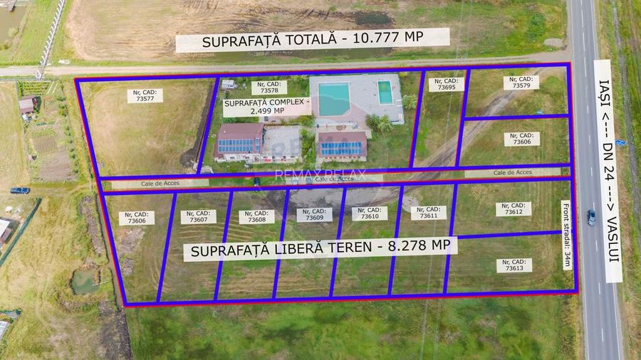 Teren Intravilan de Vânzare 4,000mp Deschidere la DN24 intrare Vaslui - 6