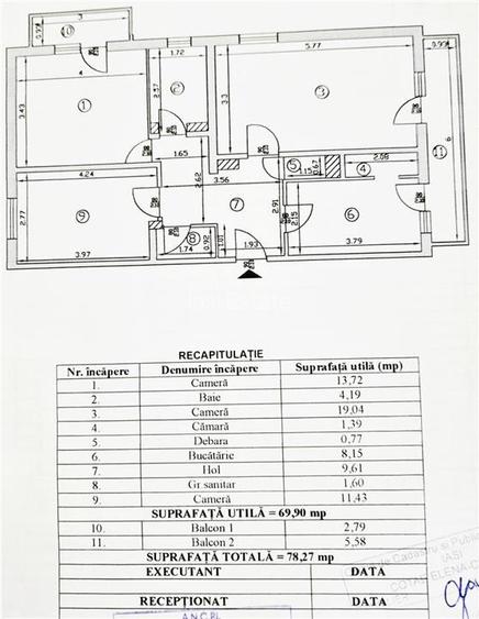 Apartament decomandat cu 3 camere de 78 mp cu 2 bai si 3 locuri parcare - 14