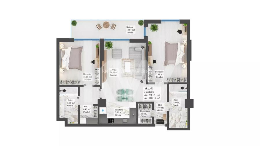 Carpathia Residence – Apartament 3 camere - 7