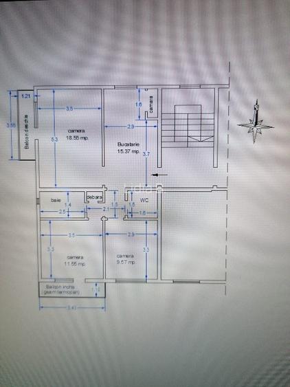 Apartament 3 camere zona Titulescu - 10