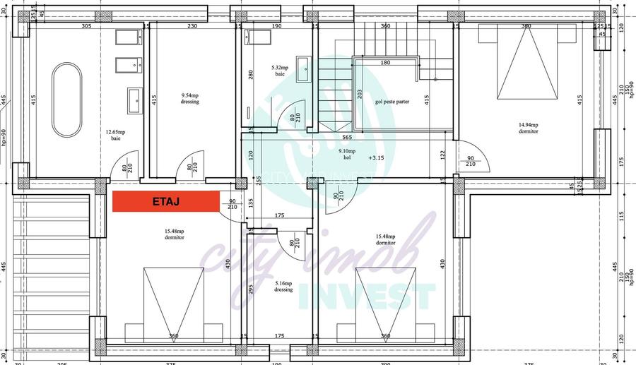 Casă la roșu P+1 | Teren 1750 mp | Dobreni-Giurgiu | Zonă liniștită - 7
