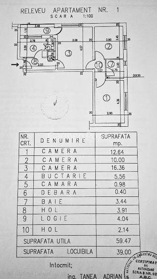Vânzare apartament 3 camere, parter, 60 mp,  Piața Sudului - 14