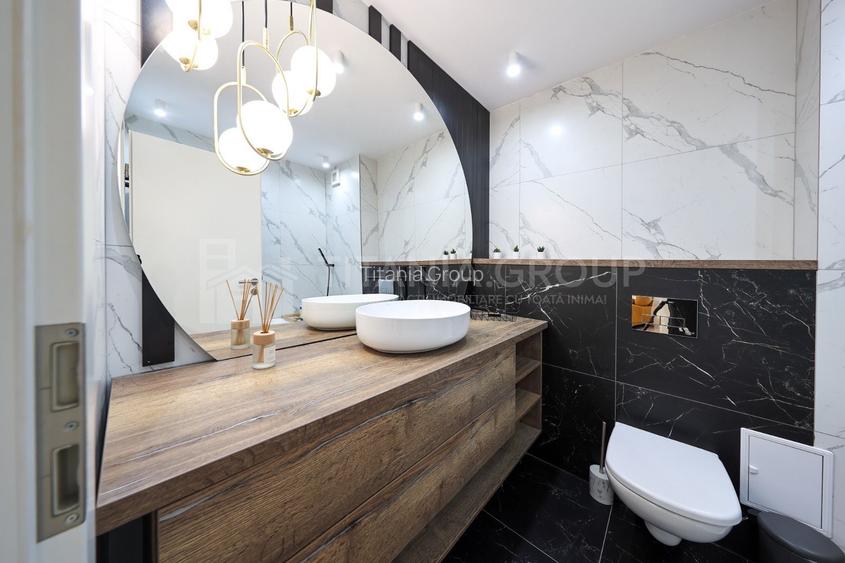 Apartament cu 3 camere, 2 bai, mobilat lux , parcare - zona Coresi - 13