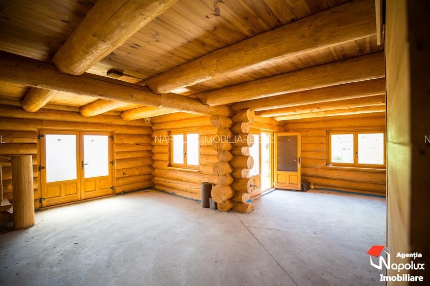 Exclusivitate! Casa din busteni intregi in Chinteni - 7