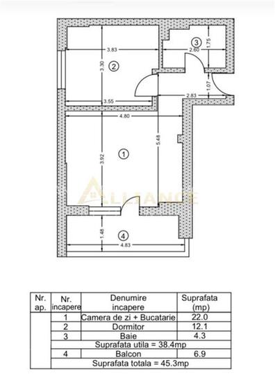 Apartament 2 camere Tip Studio - 500m metrou Berceni - Gata de mutare - 10
