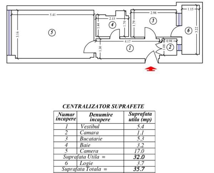 Garsoniera - Mihai Bravu - Ferdinand - mobilata - Comision 0 - 10