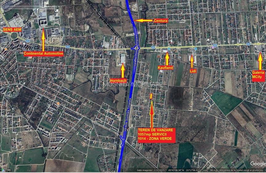 Teren comercial Mosnita, in spate la Kaufland - 1057 servicii, 1014 zona verde - 5