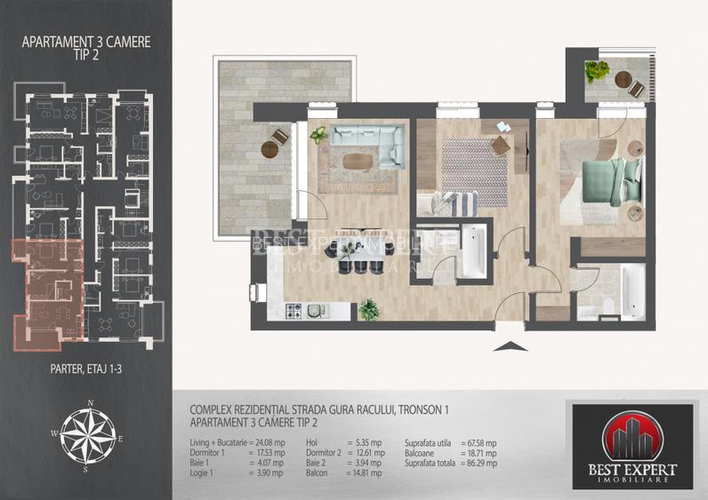 3 Camere Ideal Familie -7 minute metrou N.Teclu - 3