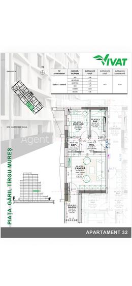 Apartament 2 camere tip studio cu balcon – VIVAT Residence, Târgu Mureș - 8
