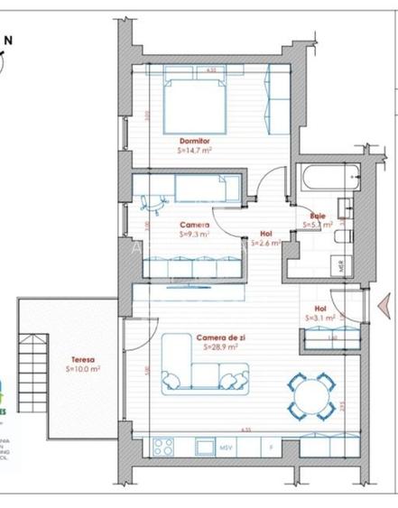 Apartament cu 3 camere, terasa si gradina proprie de 30 mp, Aradului - 16