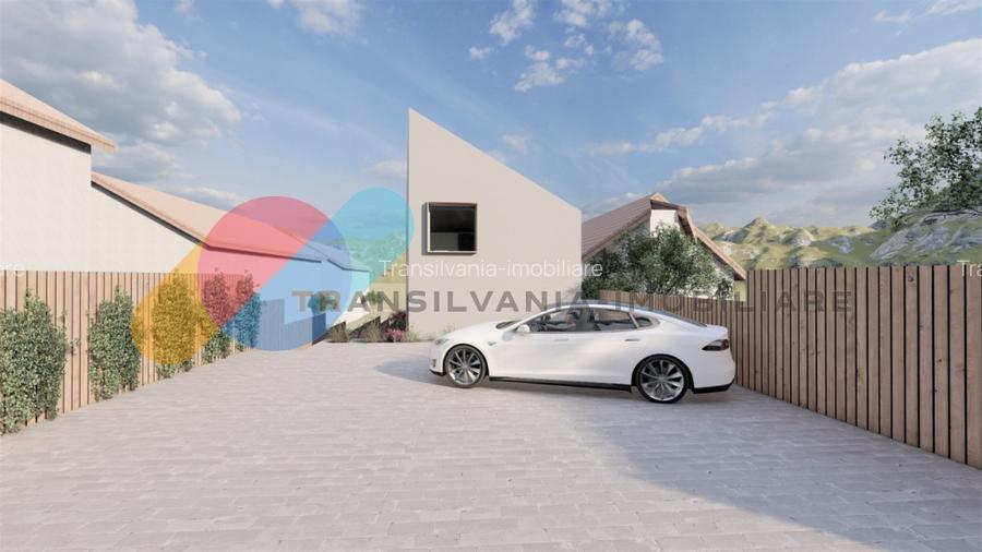 Casă cuplată modernă, 160 mp utili, semifinisată, curte amenajată - 14