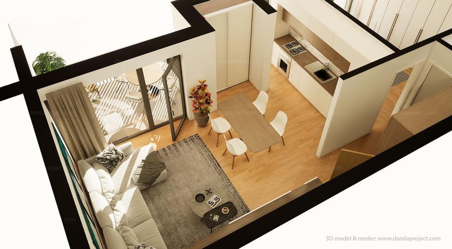 Apartament 2 camere | 53,37 mpu | Terasă | Etaj 1 | Între Lacuri