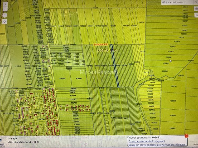 Teren extravilan la iesirea din Sanandrei spre Carani pe partea dreapta, cuprins - 2