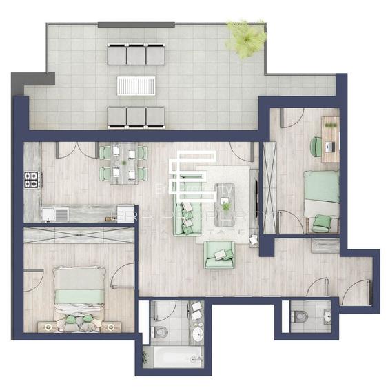 Apartament 3 Camere | 66,5 mp + Terasă 27 mp | – Sibiu - 1