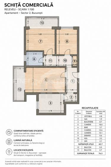 Apartament 3 camere - Acces direct Parc Plumbuita - renovat  -  Doamna Ghica - 22