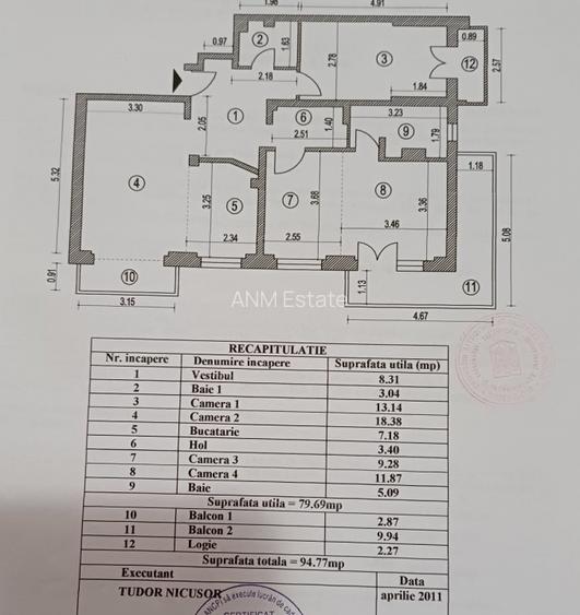 Apartament 4 camere bloc reabilitat zona Drumul Taberei  - 12