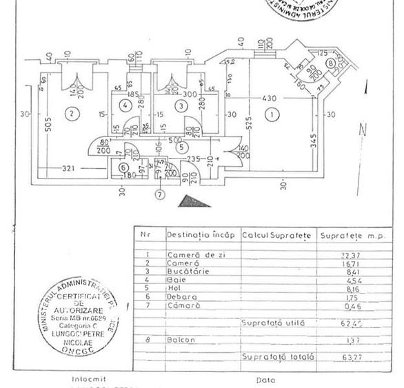 UNIRII, NATIUNILE UNITE, IZVOR, 64 MP ETAJ 5/8 BLOC 1991 - 13