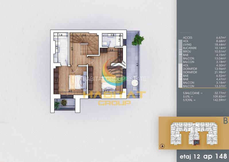 Pallady 4 camere tip duplex 143 mp la 8 minute metrou Teclu - 3