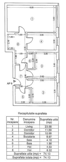 3 camere/74 mp utili/Exigent Plaza Faza 1/ Bd. Timisoara / 165.000euro+TVA 21% - 11