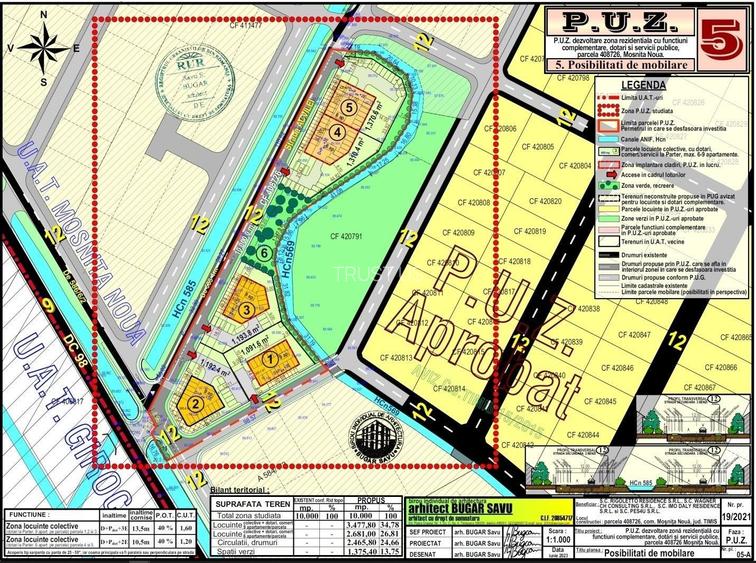 COMISION 0%, Teren 1100mp, Utilitati, Asfalt, S+P+3E, Mosnita Noua - 2