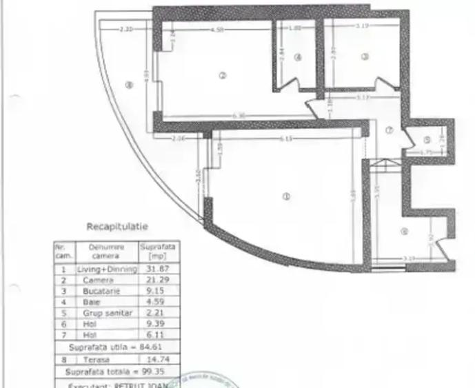 Apartament 2 camere, 99,35mp din care terasa 14,74 mp, zona Herăstrău - 8