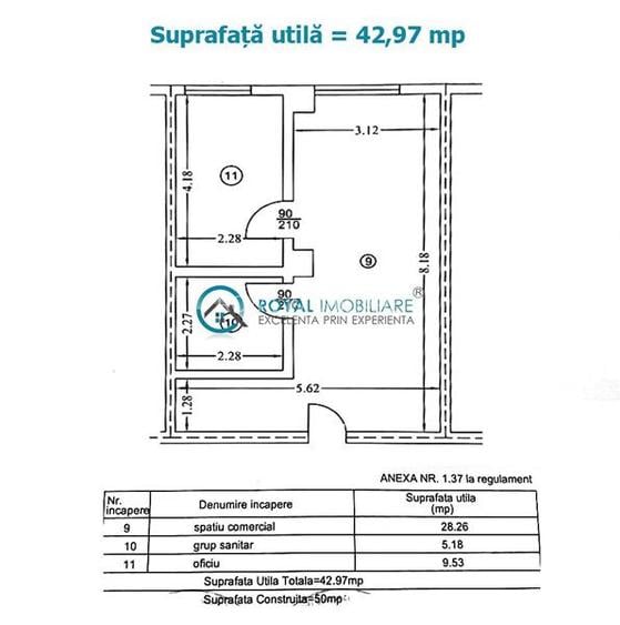 Royal Imobiliare - Vanzare apartament 2 camere zona 9 Mai - 17