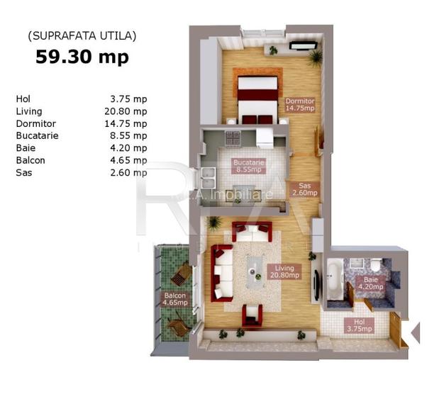 2 Camere | Mobilat si Utilat | Rotar Park 1 - Zona Pacii - 9