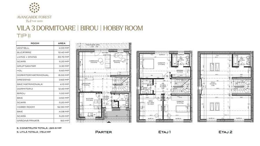 Vilă 5 camere | Finalizată | 179mp utili | Curte 160mp | AVANGARDE FOREST - 1