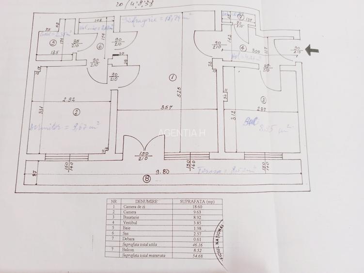 2 camere Bd. MAGHERU - Piata Romana 8/9 - 9