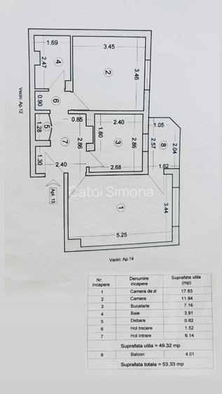 APARTAMENT 2 CAMERE DECOMANDAT ETAJ 3 (CU CENTRALA PE GAZ) - 5