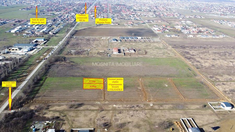 Mosnita Noua - teren pentru constructie 6apartamente - toate utilitatile - 2