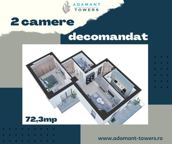 Apartament 2 camere | decomandat | tip 2E | 72.3mp | Sos Nicolina Iasi - 9